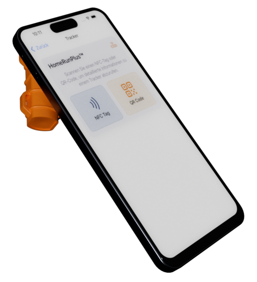 Smartphone scannt LineTrack